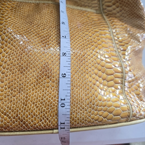 Brighton Shoulder Habdbag Women Single Strap Gold Snakeskin Print Medium Charm - Picture 6 of 16